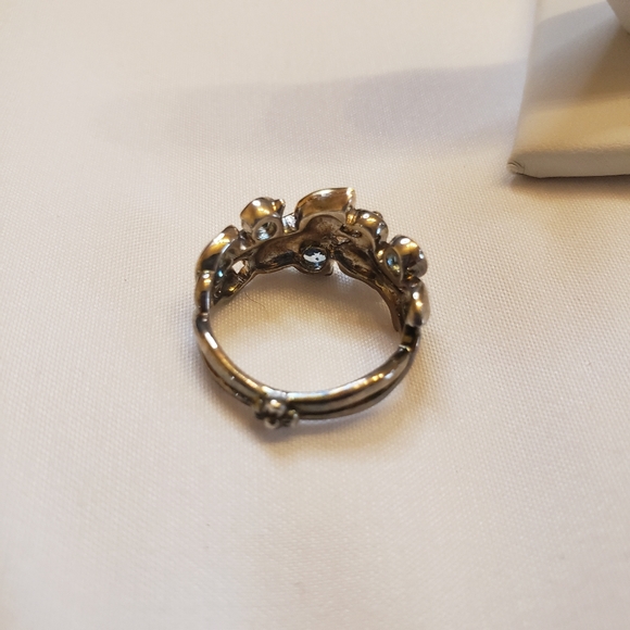 18kt Gold and SILVER Barbara Bixby Vine and Leaf Topaz ring size 7.5 - Picture 7 of 11